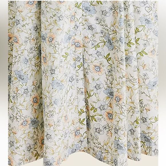 J. Crew White Pastel Floral Button Up Strappy Long Cotton Summer Dress - Picture 4 of 16